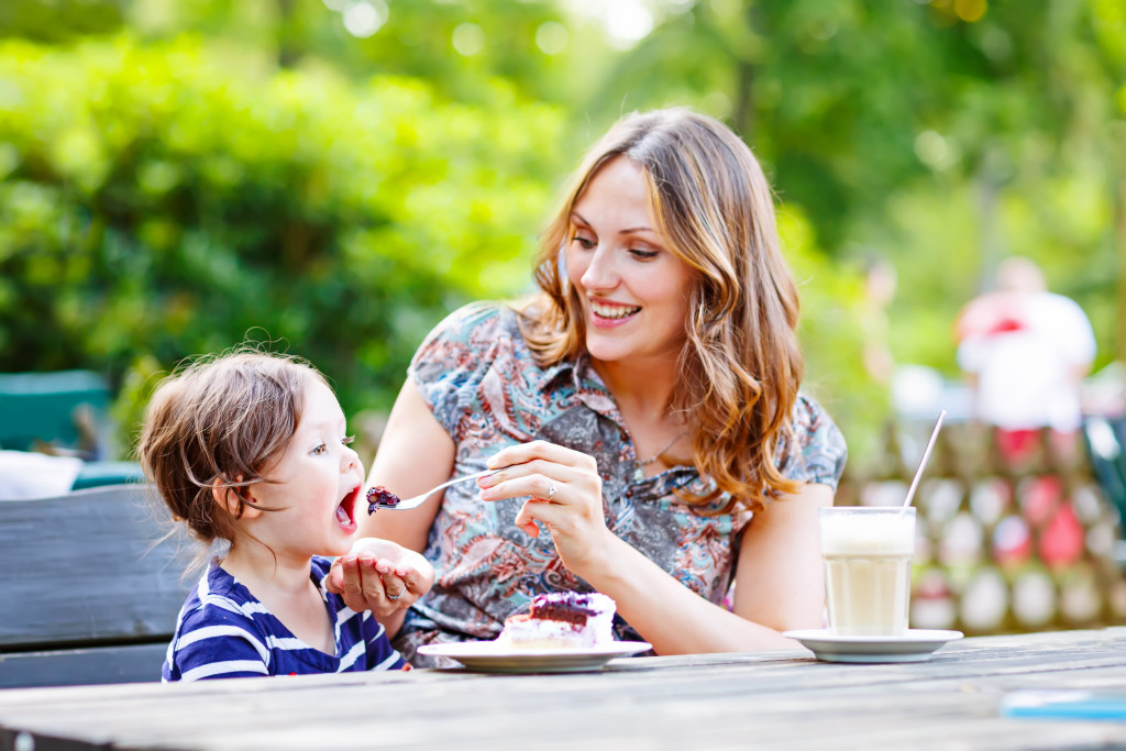 A mom fulfilling role for daughter