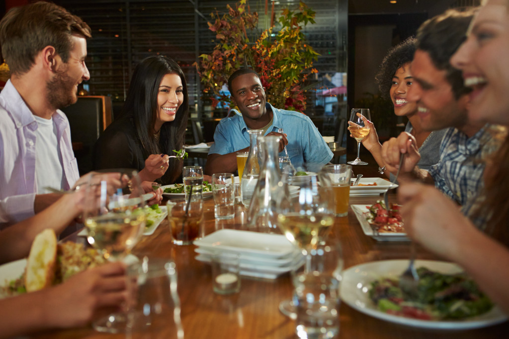 friends dining at a restaurant