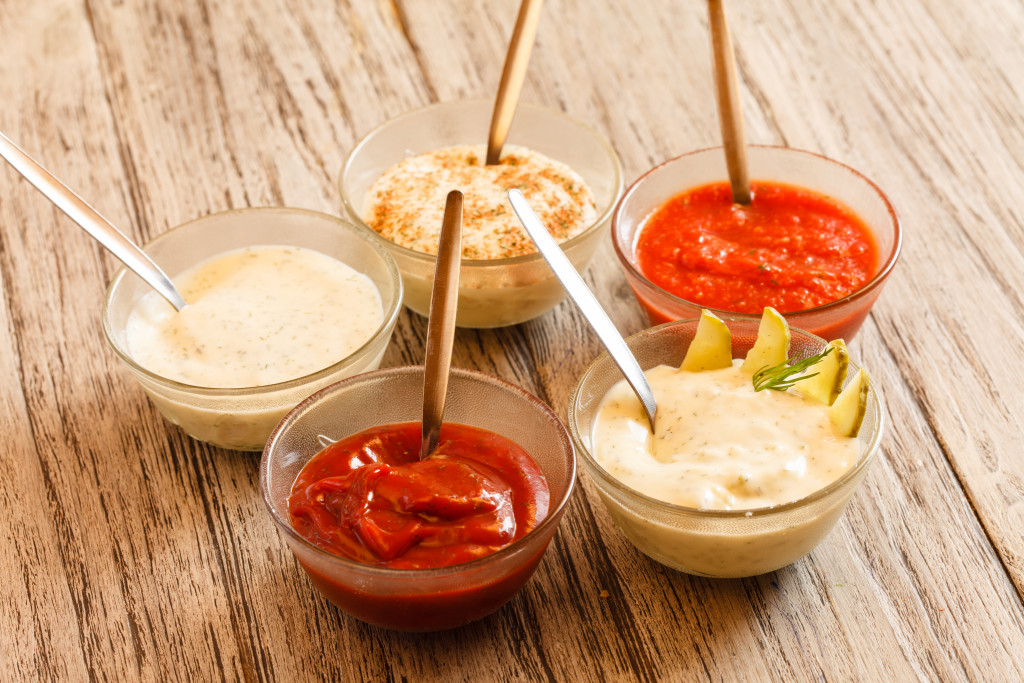 different kinds of sauces