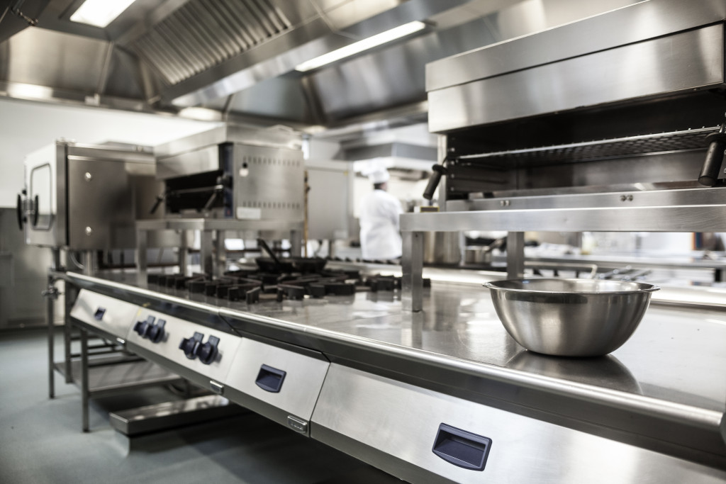 clean restaurant kitchen